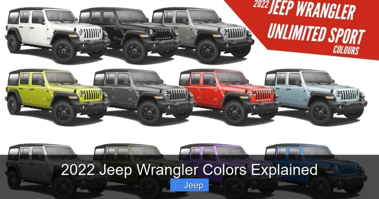 2022 Jeep Wrangler Colors Explained