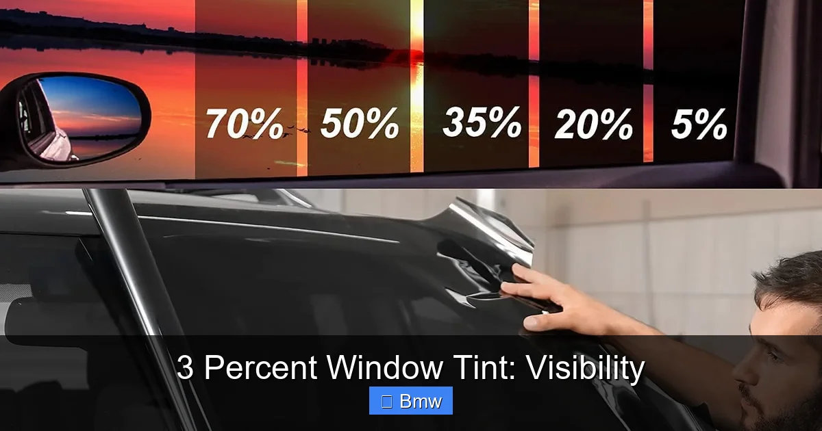 3 Percent Window Tint: Visibility