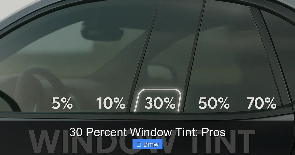 30 Percent Window Tint: Pros