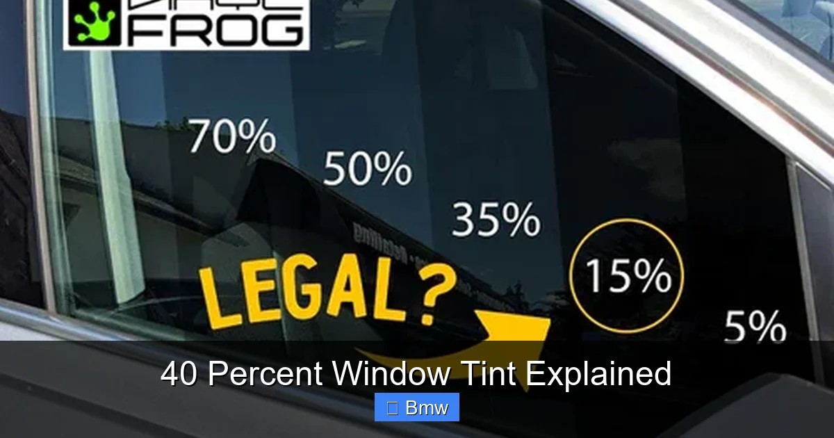 40 Percent Window Tint Explained