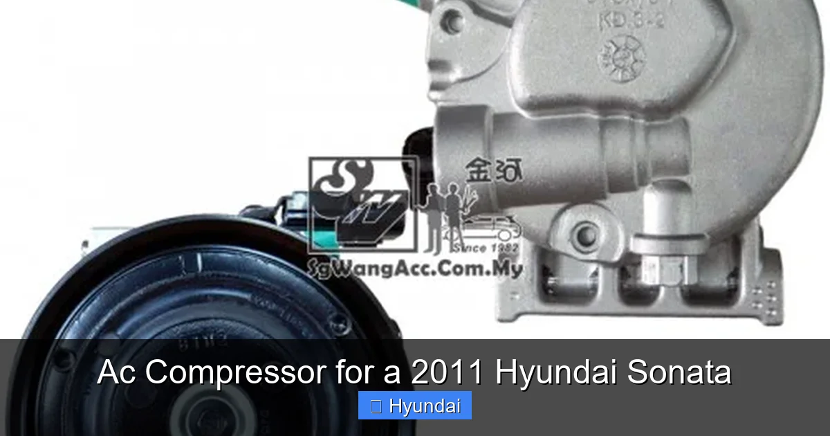 Ac Compressor for a 2011 Hyundai Sonata