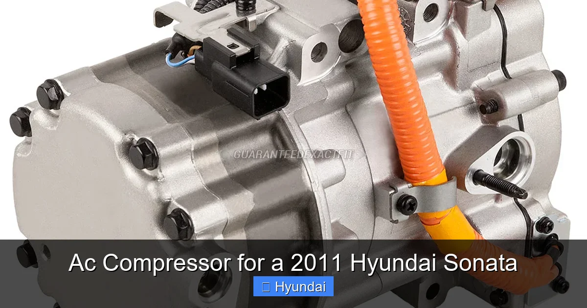 Ac Compressor for a 2011 Hyundai Sonata