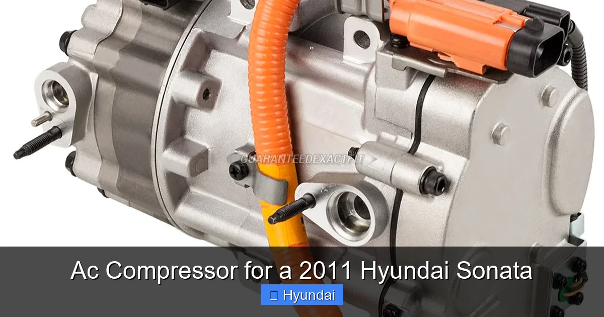 Ac Compressor for a 2011 Hyundai Sonata