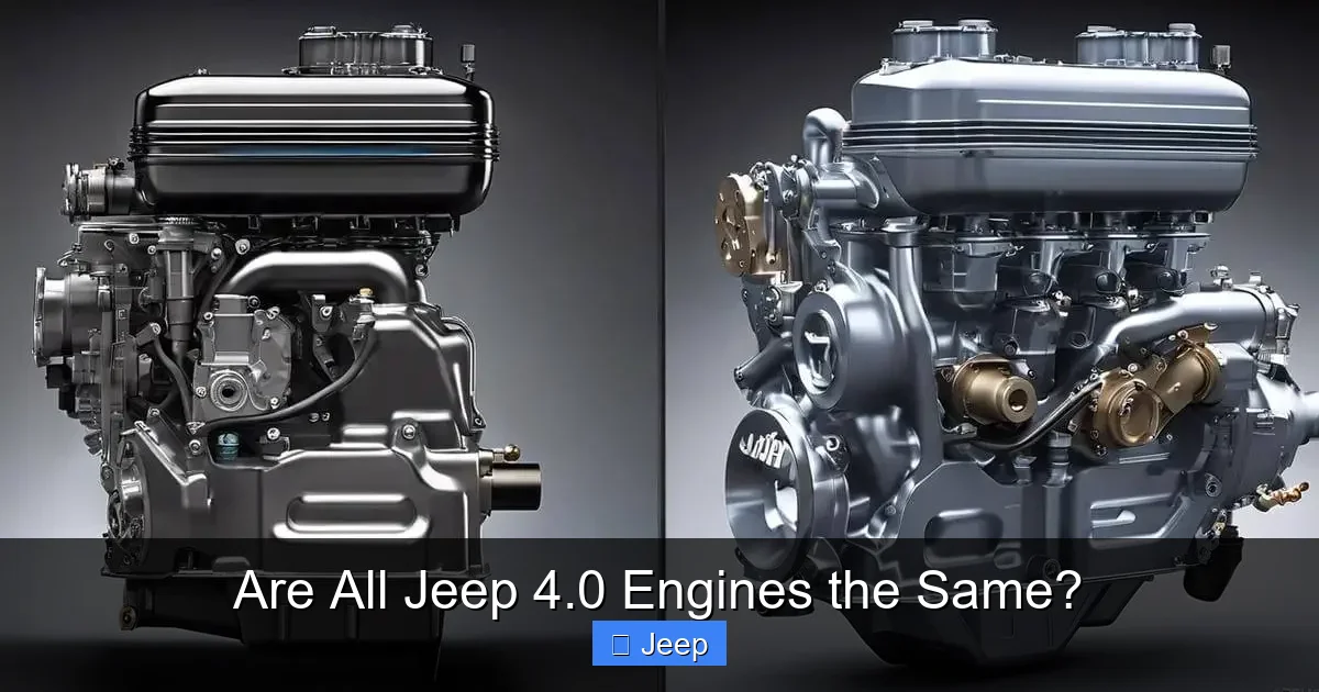 Are All Jeep 4.0 Engines the Same?