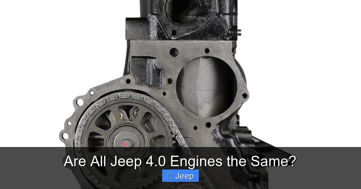 Are All Jeep 4.0 Engines the Same?