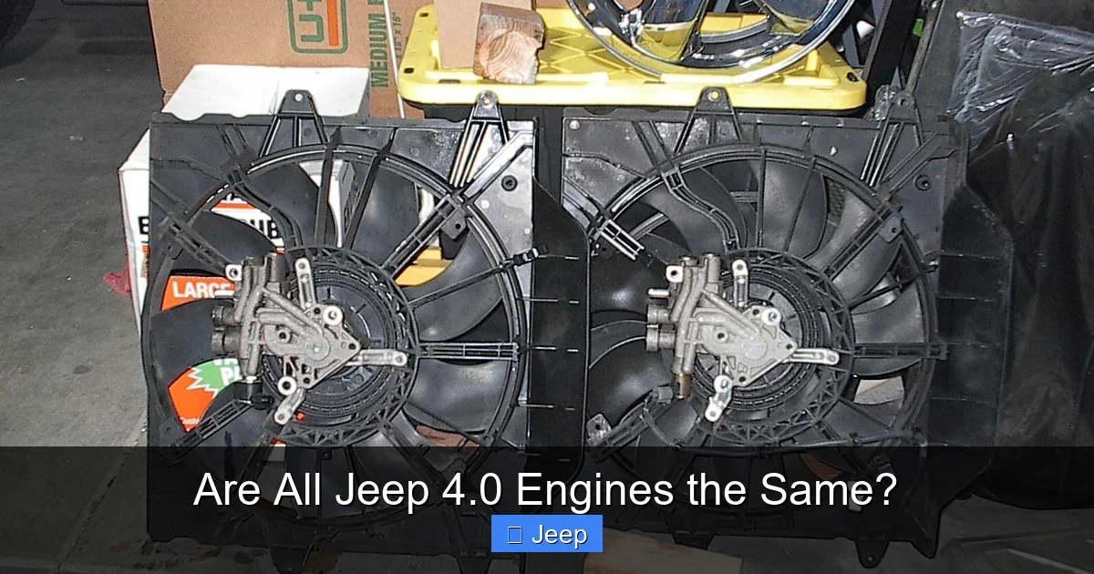Are All Jeep 4.0 Engines the Same?