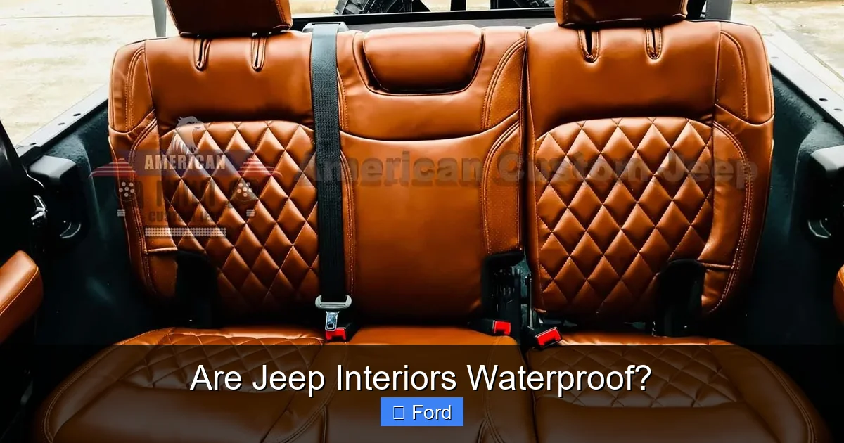 Are Jeep Interiors Waterproof?
