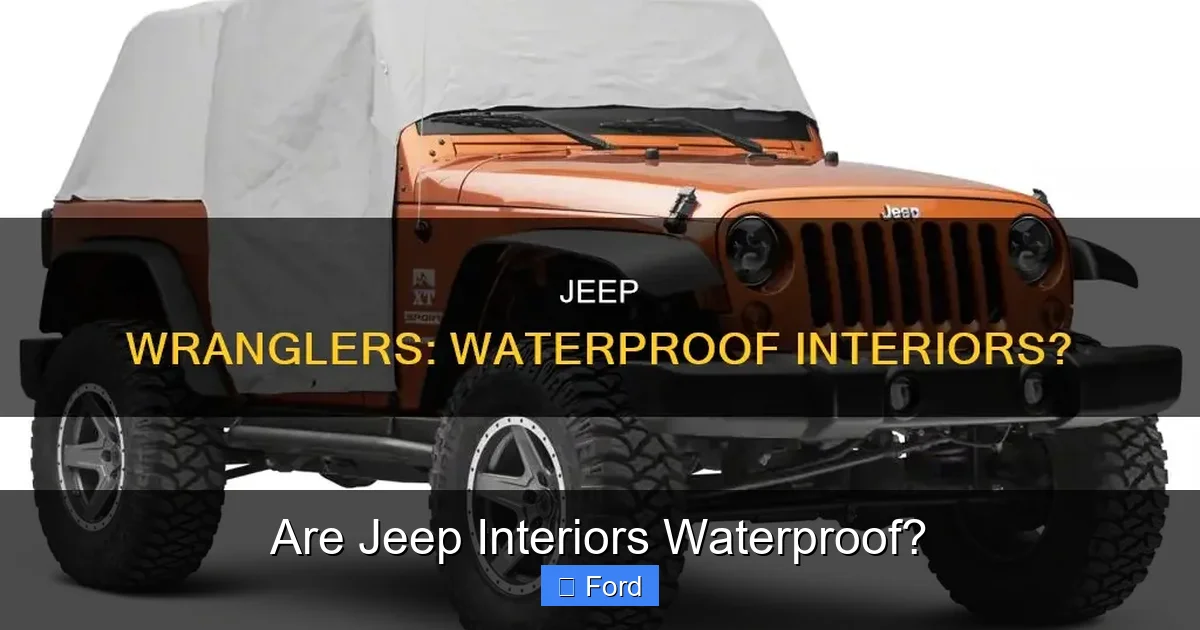 Are Jeep Interiors Waterproof?