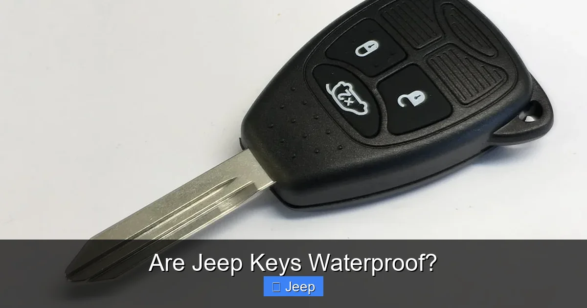 Are Jeep Keys Waterproof?