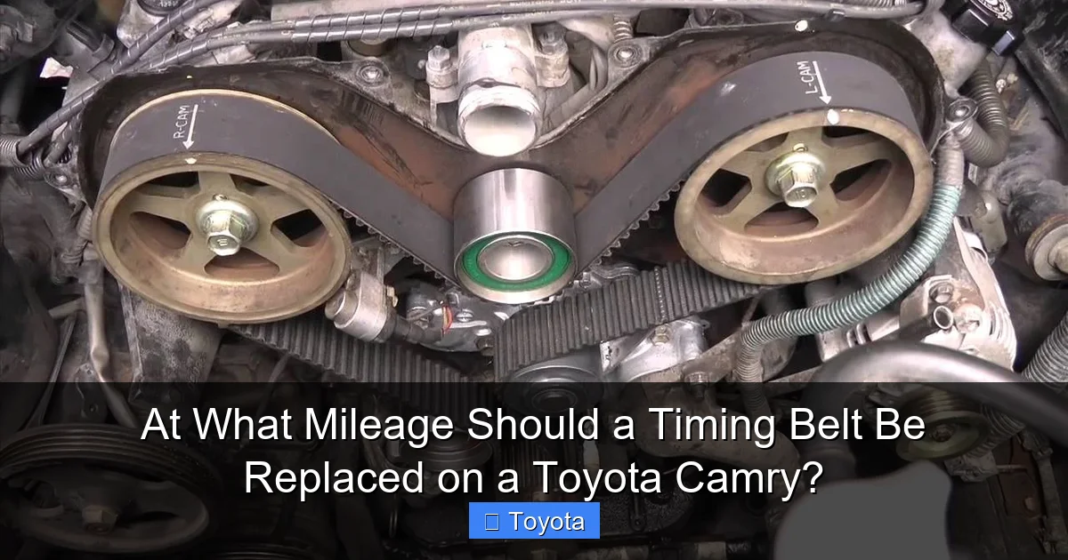 At What Mileage Should a Timing Belt Be Replaced on a Toyota Camry?