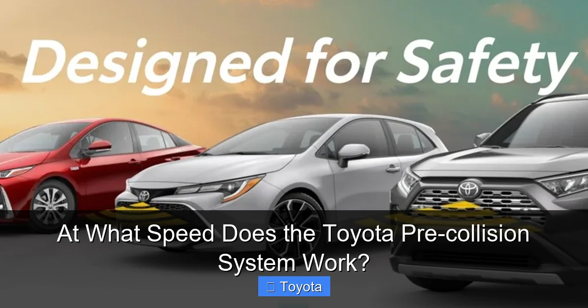 At What Speed Does the Toyota Pre-collision System Work?