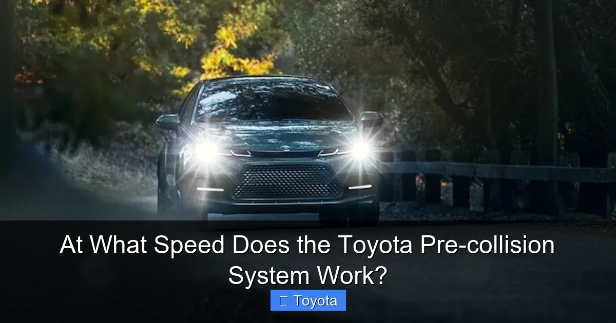 At What Speed Does the Toyota Pre-collision System Work?