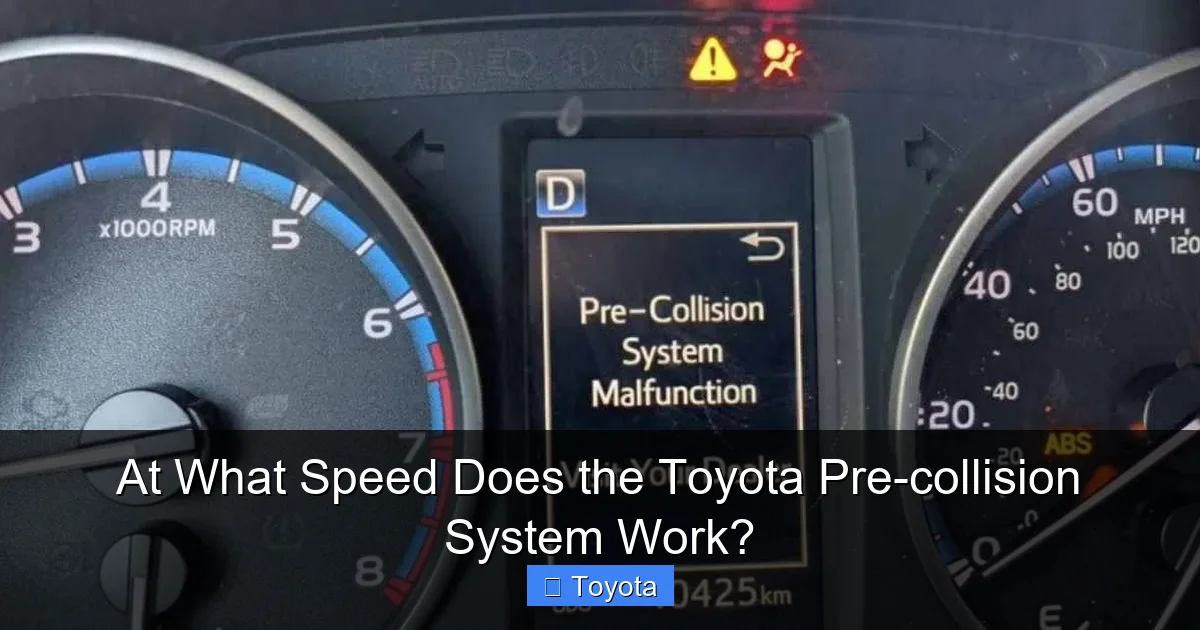 At What Speed Does the Toyota Pre-collision System Work?