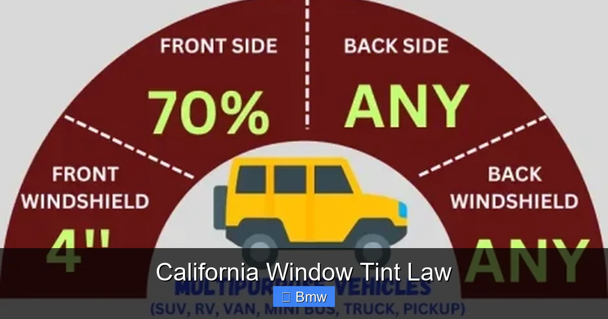 California Window Tint Law