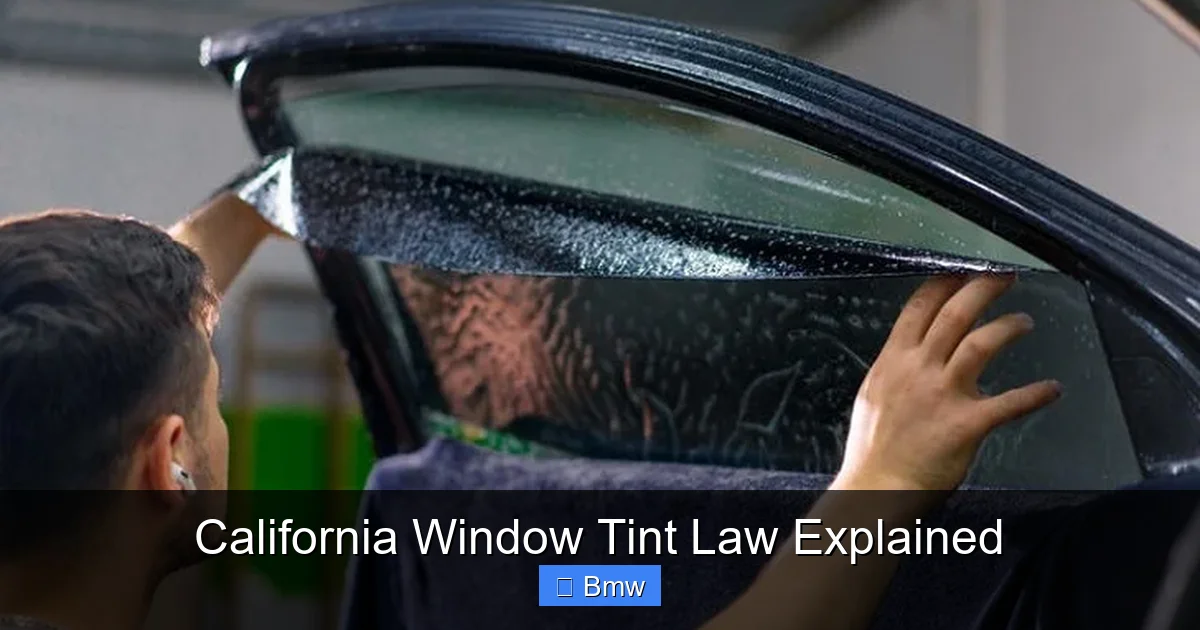 California Window Tint Law Explained