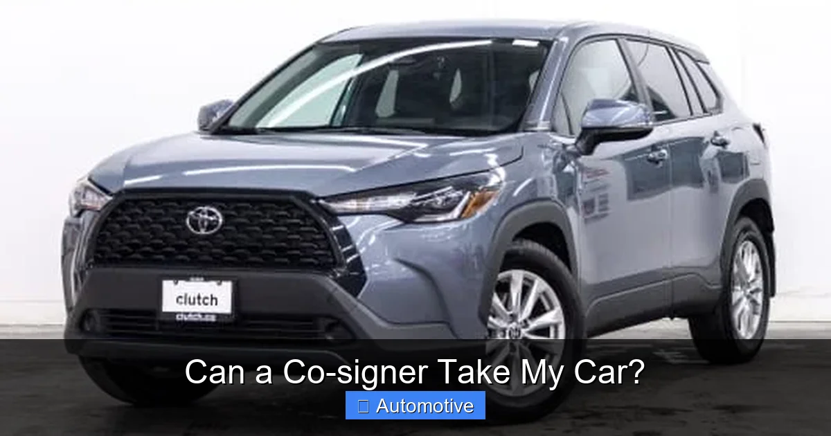 Can a Co-signer Take My Car?
