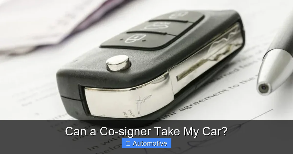 Can a Co-signer Take My Car?