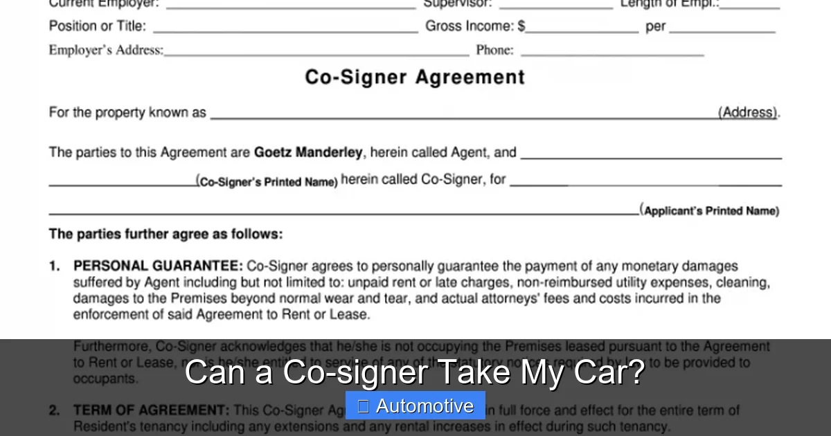 Can a Co-signer Take My Car?