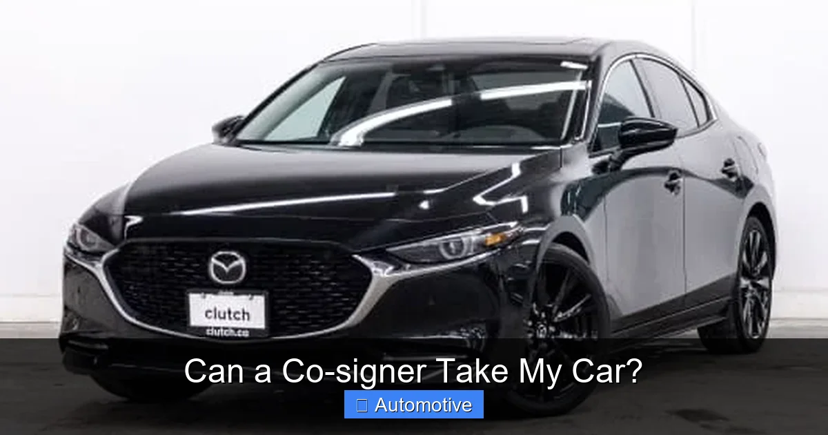 Can a Co-signer Take My Car?
