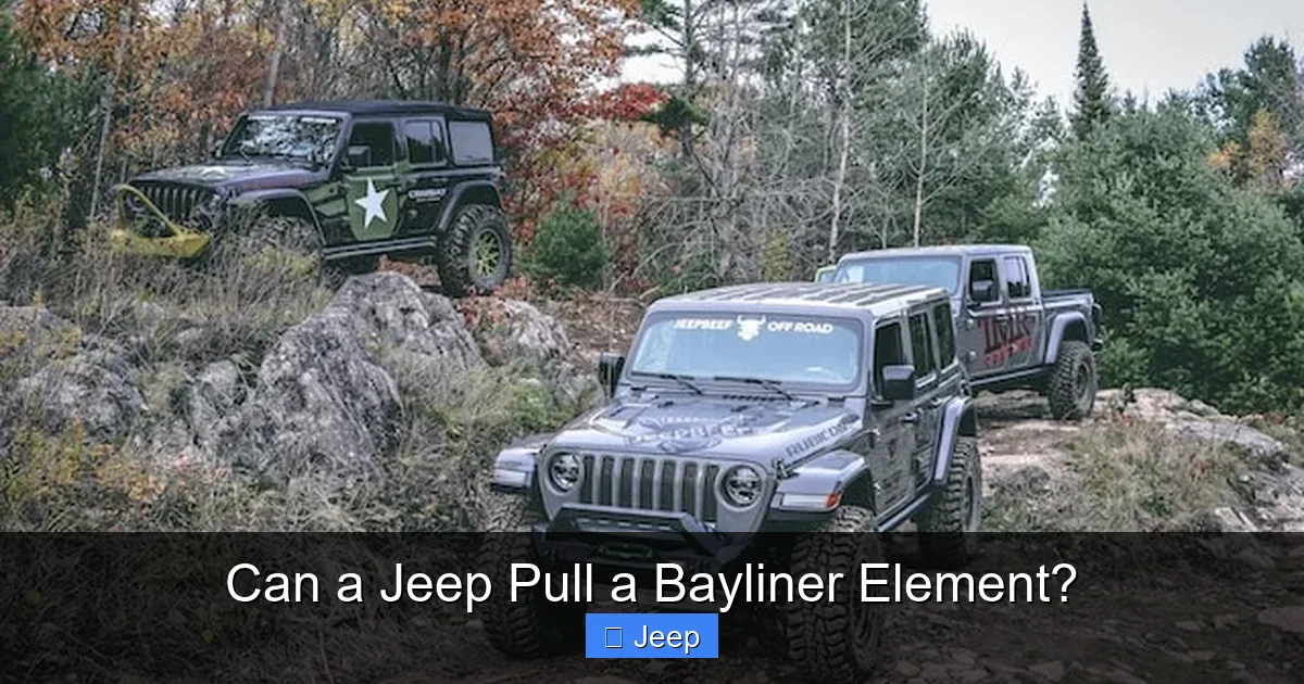 Can a Jeep Pull a Bayliner Element?