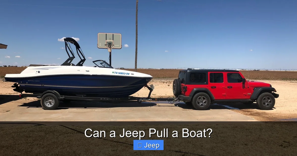 Can a Jeep Pull a Boat?