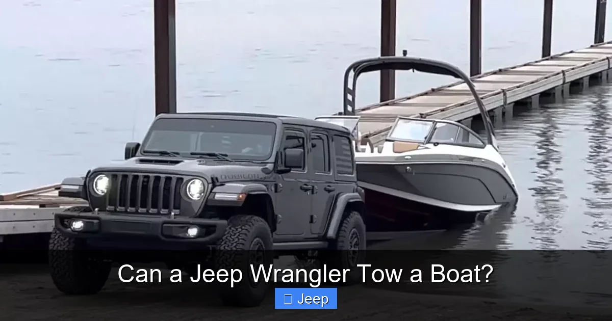 Can a Jeep Wrangler Tow a Boat?