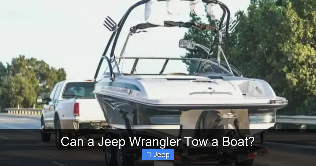 Can a Jeep Wrangler Tow a Boat?