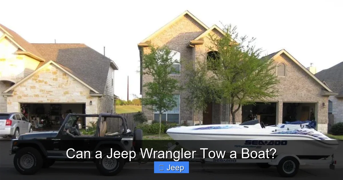Can a Jeep Wrangler Tow a Boat?