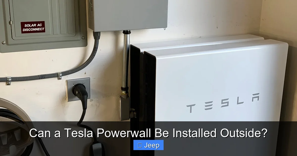 Can a Tesla Powerwall Be Installed Outside?