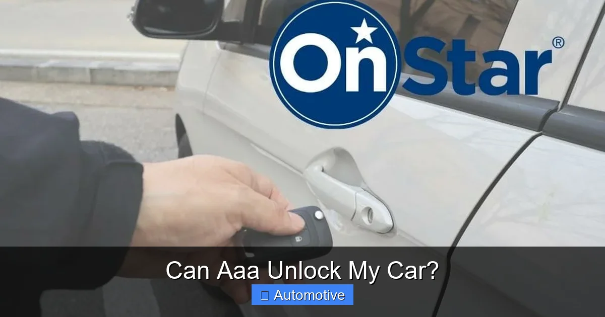 Can Aaa Unlock My Car?