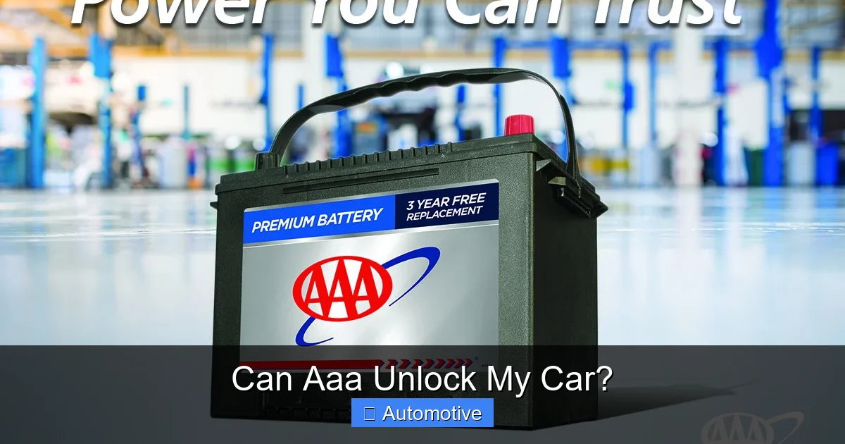 Can Aaa Unlock My Car?