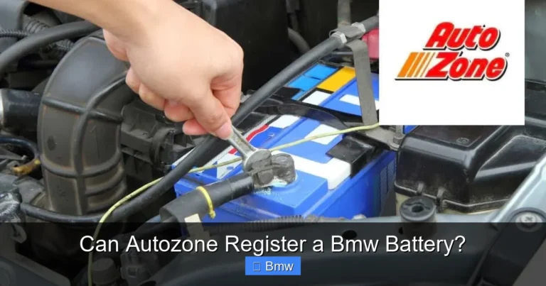 Can Autozone Register a Bmw Battery?
