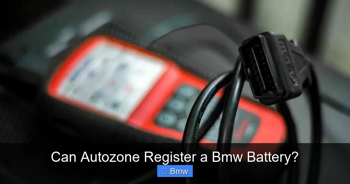 Can Autozone Register a Bmw Battery?