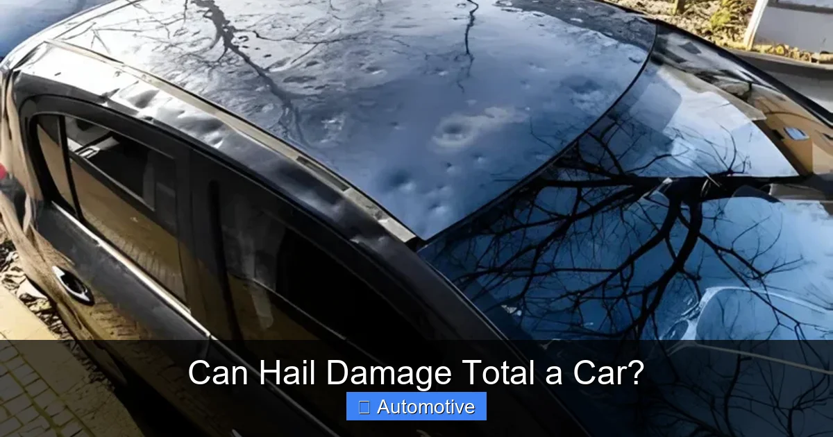 Can Hail Damage Total a Car?