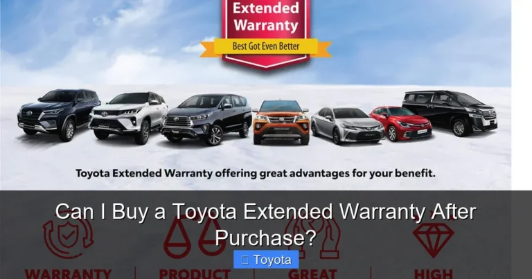 Can I Buy a Toyota Extended Warranty After Purchase?