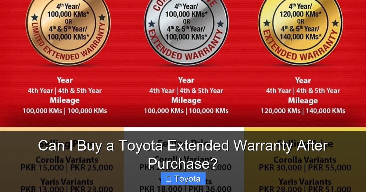 Can I Buy a Toyota Extended Warranty After Purchase?