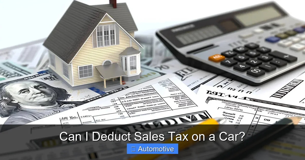 Can I Deduct Sales Tax on a Car?