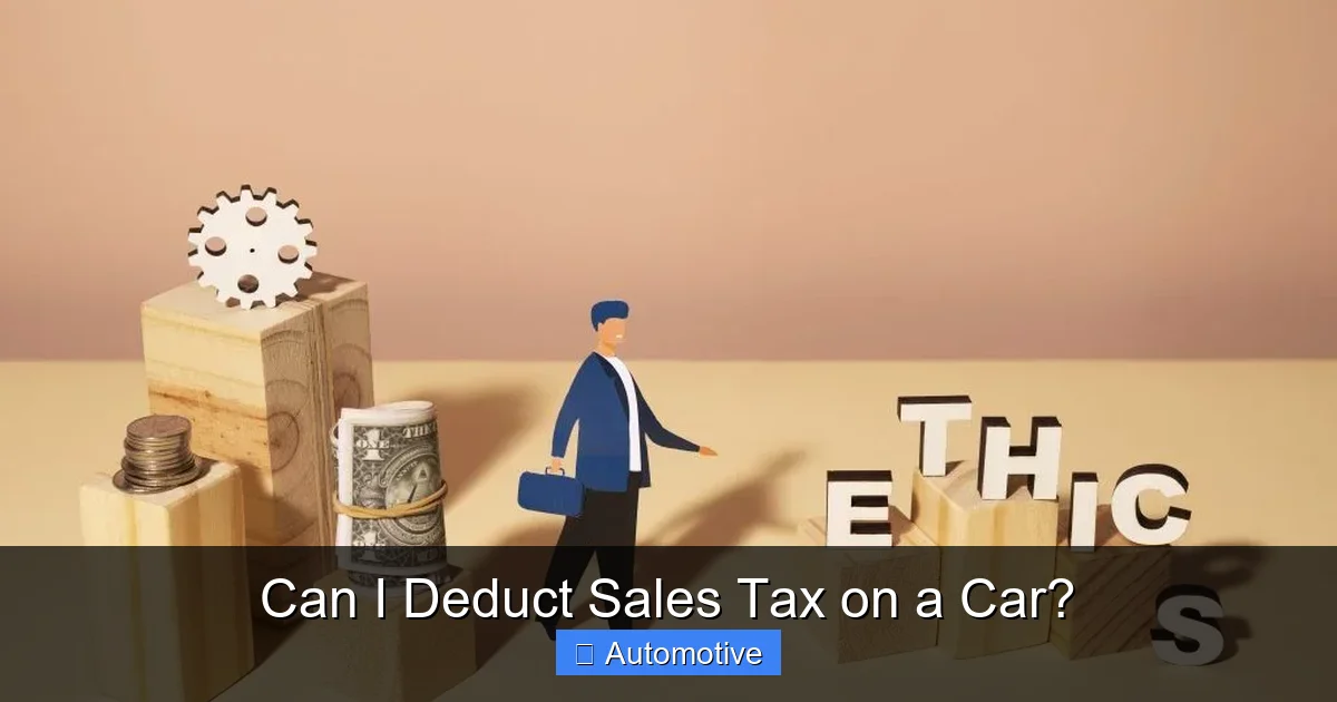 Can I Deduct Sales Tax on a Car?