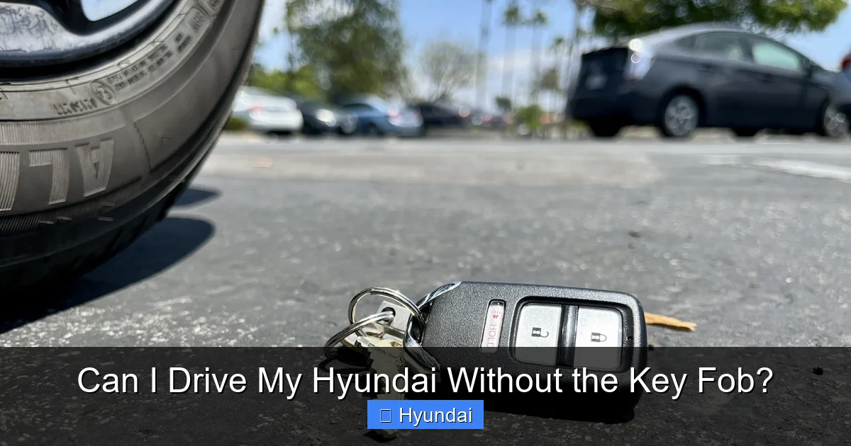 Can I Drive My Hyundai Without the Key Fob?