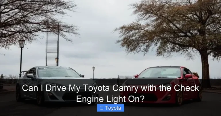 Can I Drive My Toyota Camry with the Check Engine Light On?