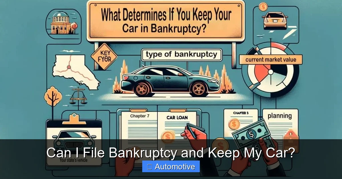 Can I File Bankruptcy and Keep My Car?