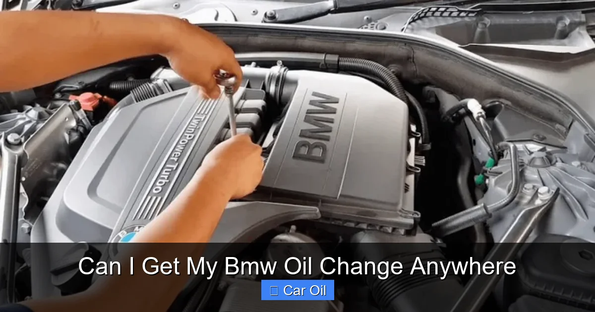 Can I Get My Bmw Oil Change Anywhere