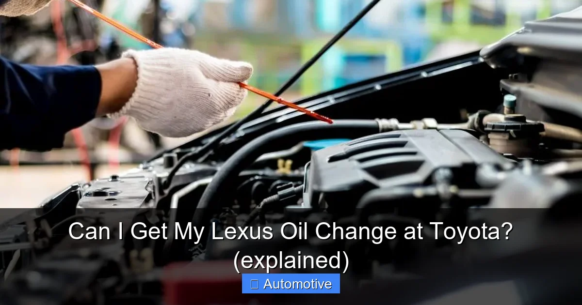 Can I Get My Lexus Oil Change at Toyota? (explained)