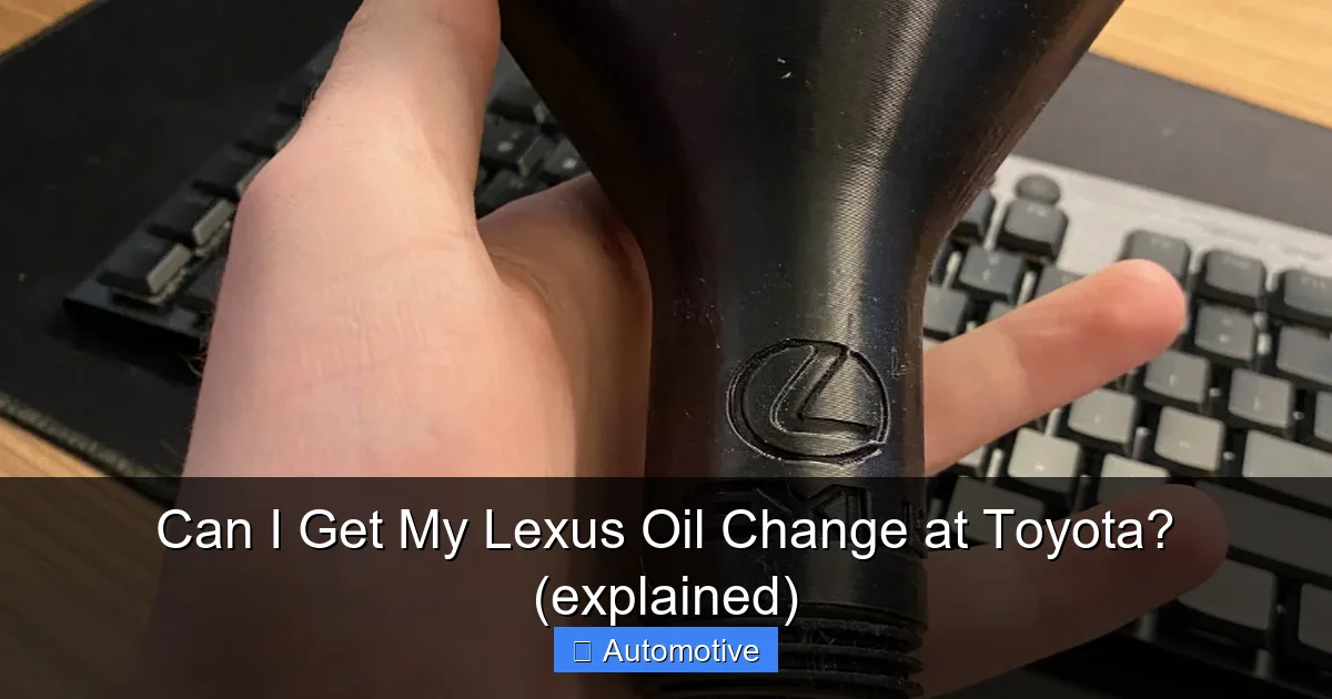 Can I Get My Lexus Oil Change at Toyota? (explained)
