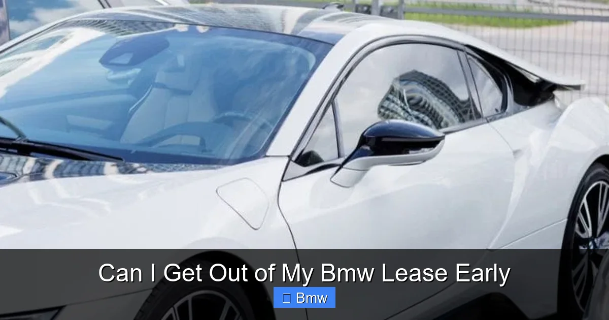 Can I Get Out of My Bmw Lease Early