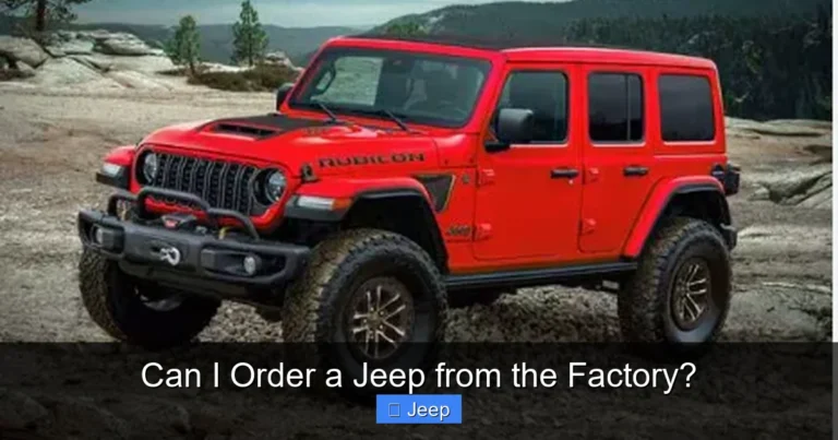 Can I Order a Jeep from the Factory?