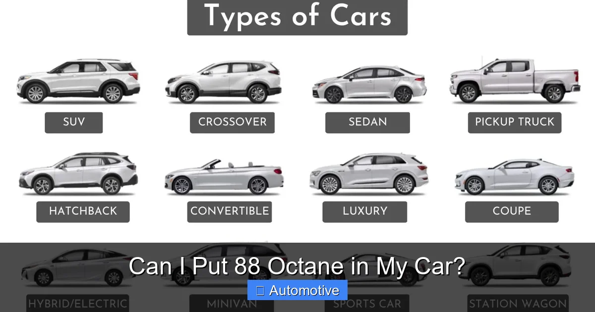 Can I Put 88 Octane in My Car?