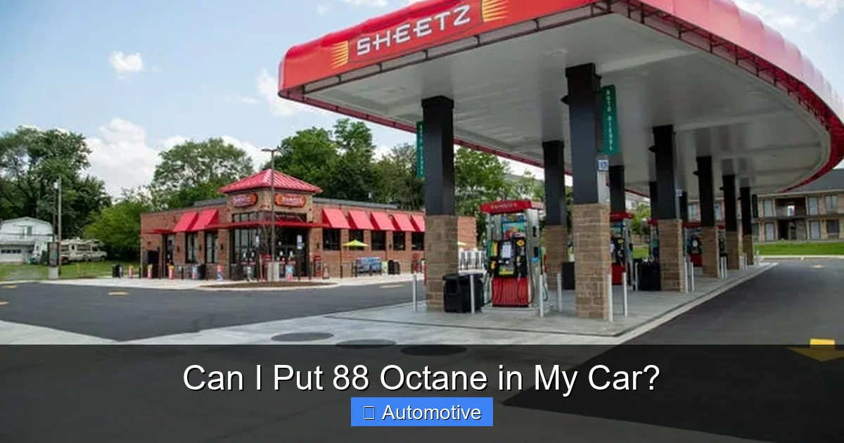 Can I Put 88 Octane in My Car?
