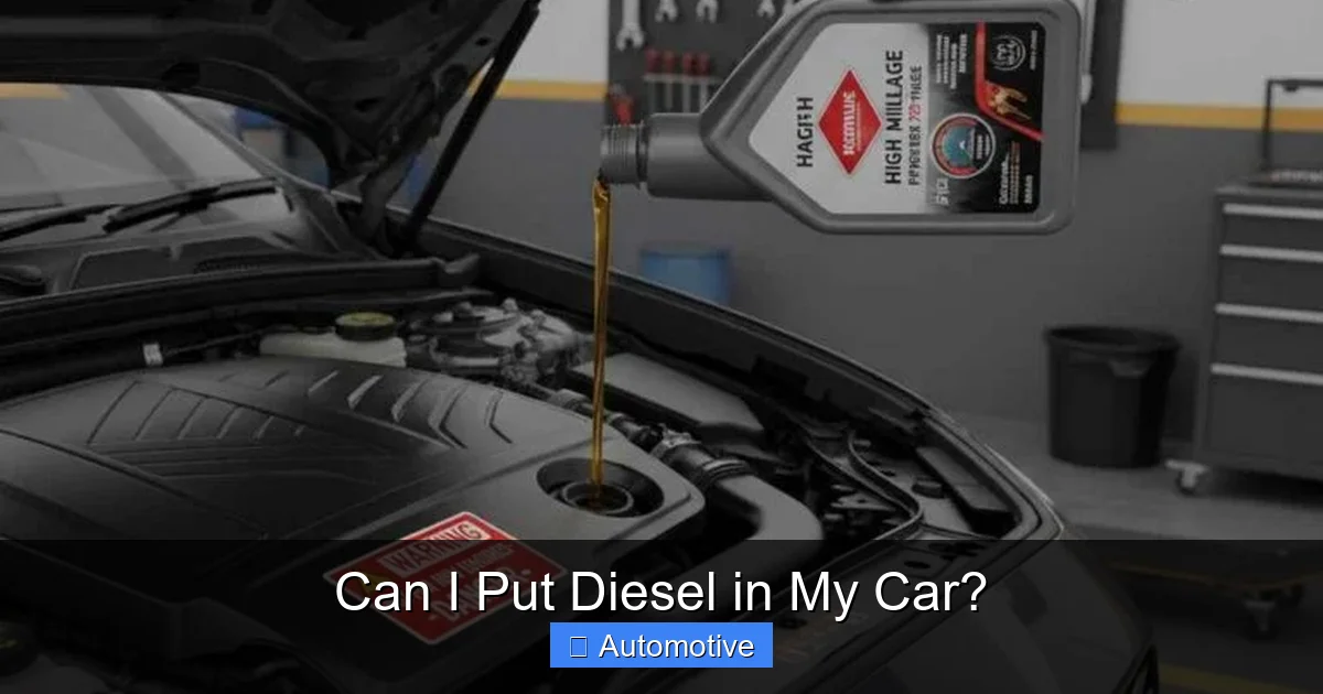 Can I Put Diesel in My Car?