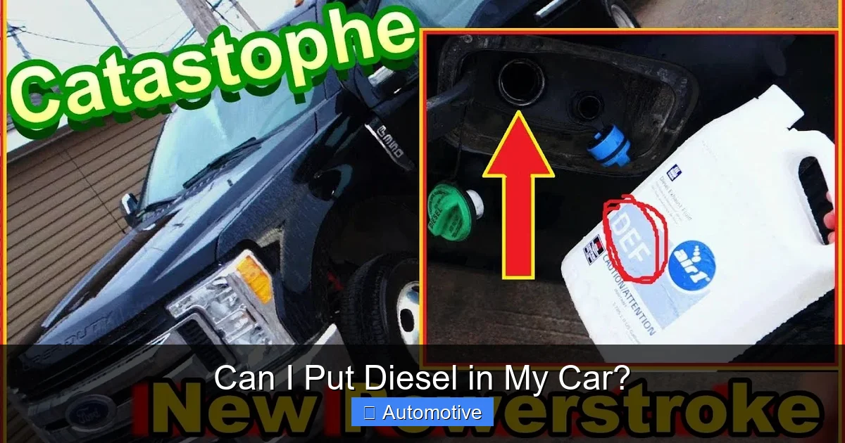 Can I Put Diesel in My Car?